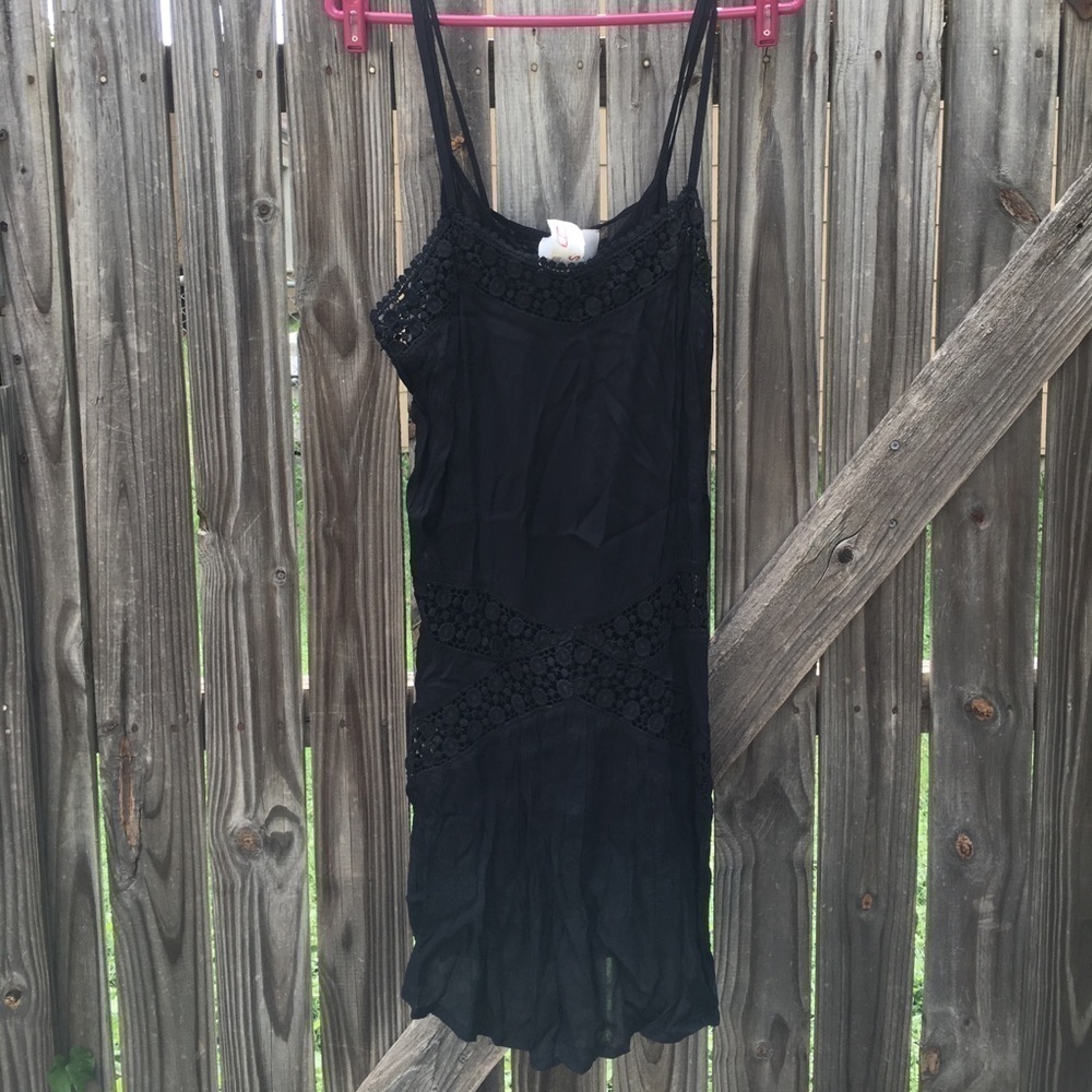 Chloe Oliver chiffon lace mini dress w slip